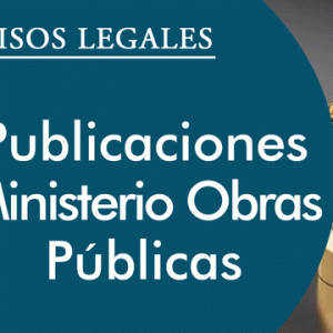 PUBLICACIÓN MINISTERIO DE OBRAS PÚBLICAS